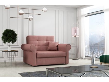 Rozkládací křeslo Vivian Silver I růžová