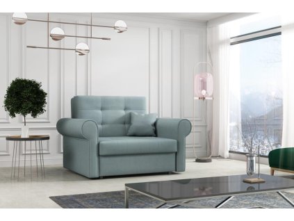 Rozkládací křeslo Vivian Silver I světle zelená