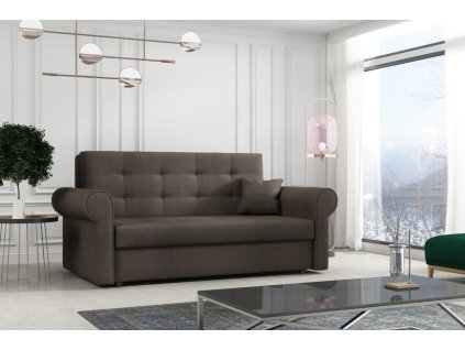 Pohovka Vivian Silver III tmavě hnědá