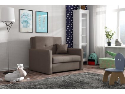 Rozkládací křeslo Vivian Bis I hnědá