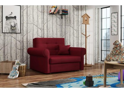 Rozkládací křeslo Vivian Silver I Kronos bordó