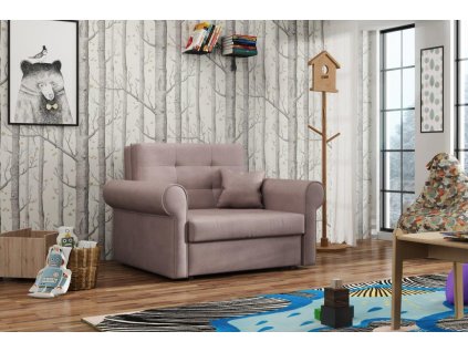 Rozkládací křeslo Vivian Silver I Kronos růžová