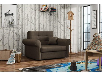 Rozkládací křeslo Vivian Silver I Paros hnědá