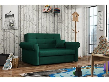 Rozkládací křeslo Vivian Silver II Kronos zelená