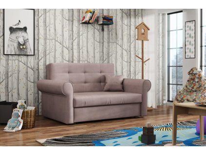 Rozkládací křeslo Vivian Silver II Kronos růžová