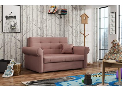 Rozkládací křeslo Vivian Silver II Kronos tm. růžová