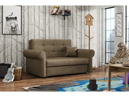 Rozkládací křeslo Vivian Silver II Paros sv. hnědá