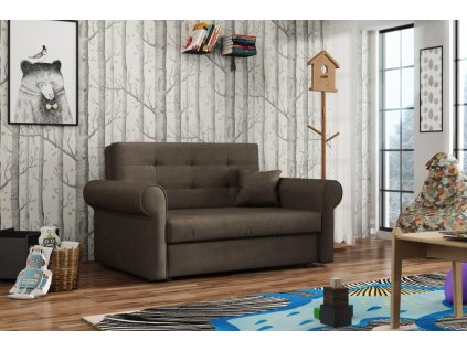 Rozkládací křeslo Vivian Silver II Paros hnědá