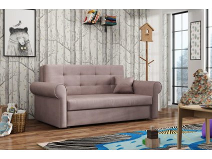 Pohovka Vivian Silver III Kronos růžová