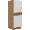 Kuchyňská skříňka Vega 50 DK 145 1F dub lancelot/bílý lesk
