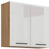 Kuchyňská skříňka Vega 80 G 72 2F dub lancelot/bílý lesk