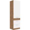 Kuchyňská skříňka Vega 60 DKS 210 3S1F dub lancelot/bílý lesk