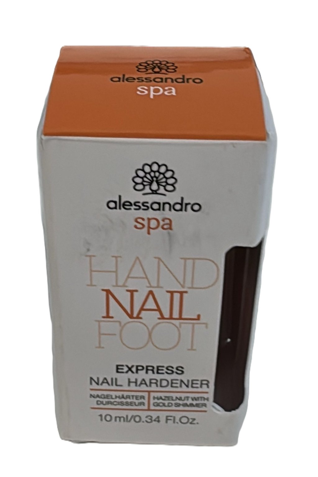 alessandro EXPRESS lieskovo-orieškové spevňujúci lak – produkt 2 v 1 – 10 ml