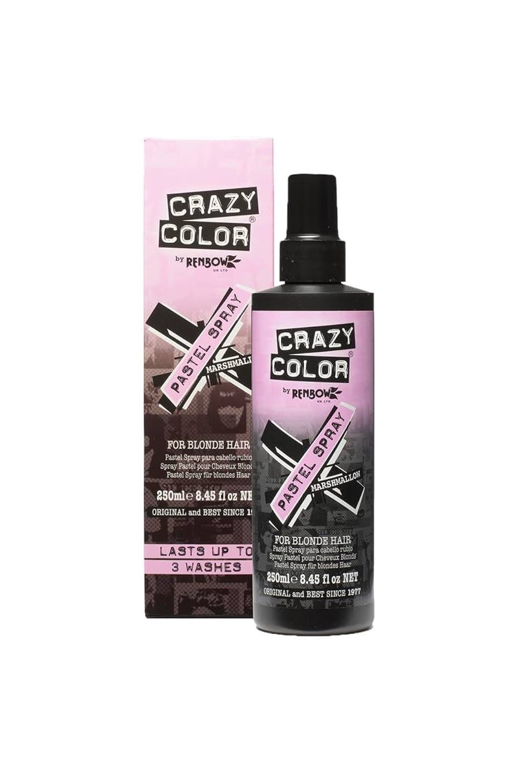 Crazy Color Instant Temporary Hair Color Pastelový pigmentový sprej Marshmallow