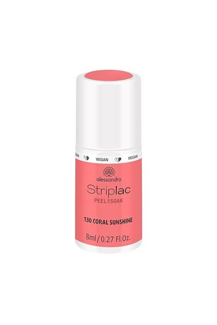 alessandro Striplac Peel or Soak Lak na nechty -130 Coral Sunshine 8ml