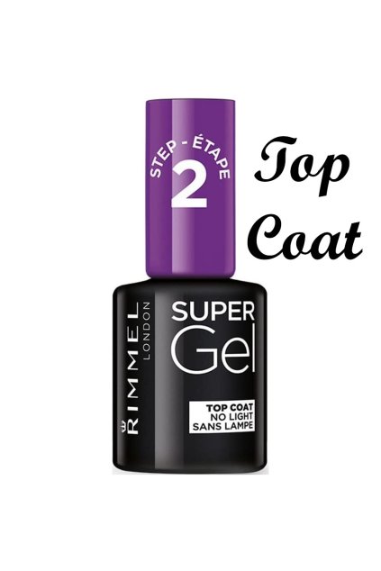 RIMMEL Super Gel Top Coat, vrchný gélový lak na nechty transparentný, 12ml