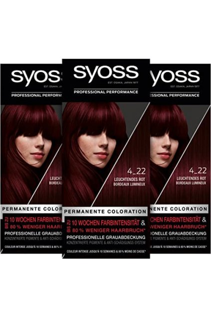 Syoss Color Coloration farba na vlasy, 4_22 Bright Red