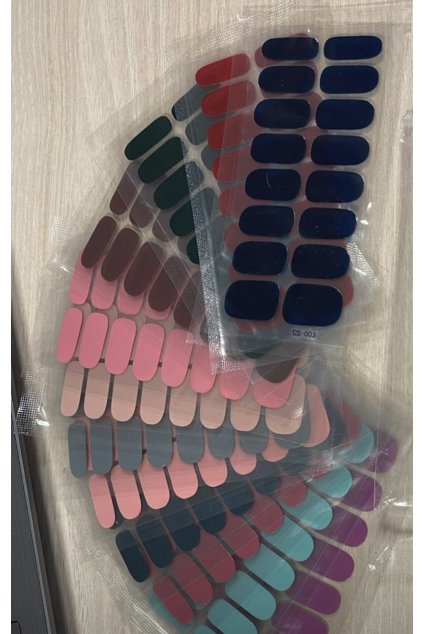 NAILDOKI Sada nálepiek s lakom na nechty 12listov bez krabičky