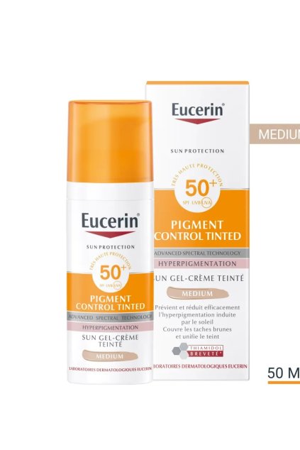 Eucerin Sun Protection PIGMENT CONTROL tónovaný gél-krém SPF 50+ 50 ml