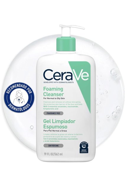 CeraVe - Čistiaci penový gél na normálnu až mastnú pleť, 562 ml