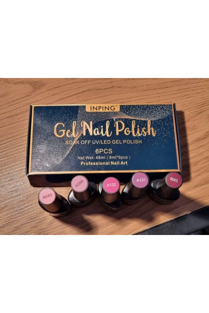 INPING Sada Gel Lakov Na Nechty 6 x 8 ml NEKOMPLETNÉ BALENIE