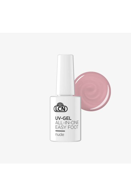LCN All in One Easy Foot – Nude je UV gél 3 v 1 na nechty na nohách, 10ml