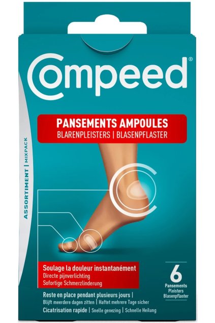 Hydrokoloidné náplasti na pľuzgiere, sortiment COMPEED 6 náplastí