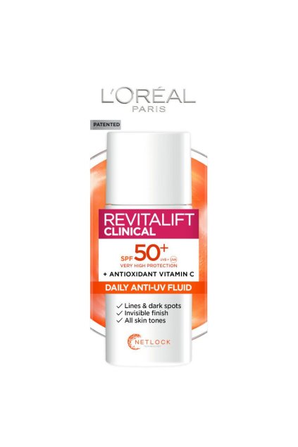L'Oréal Paris Revitalift Clinical SPF50 Anti-UV fluid, 50 ml (bez krabičky)