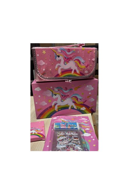 unicorn pink items white bg