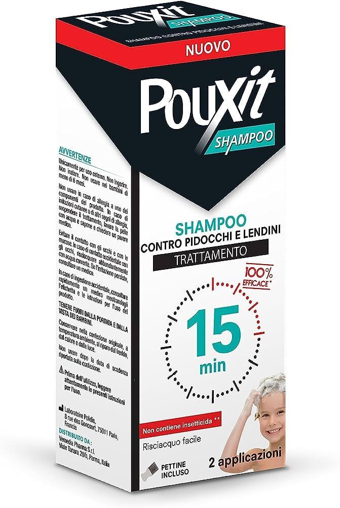 Pouxit šampón na vši/hnidy 200 ml + hrebeň (EXP 03/2026)