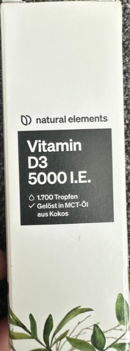 Natural Elements - Kvapky Vitamin D3 5000 50ml Exp.: 2026+