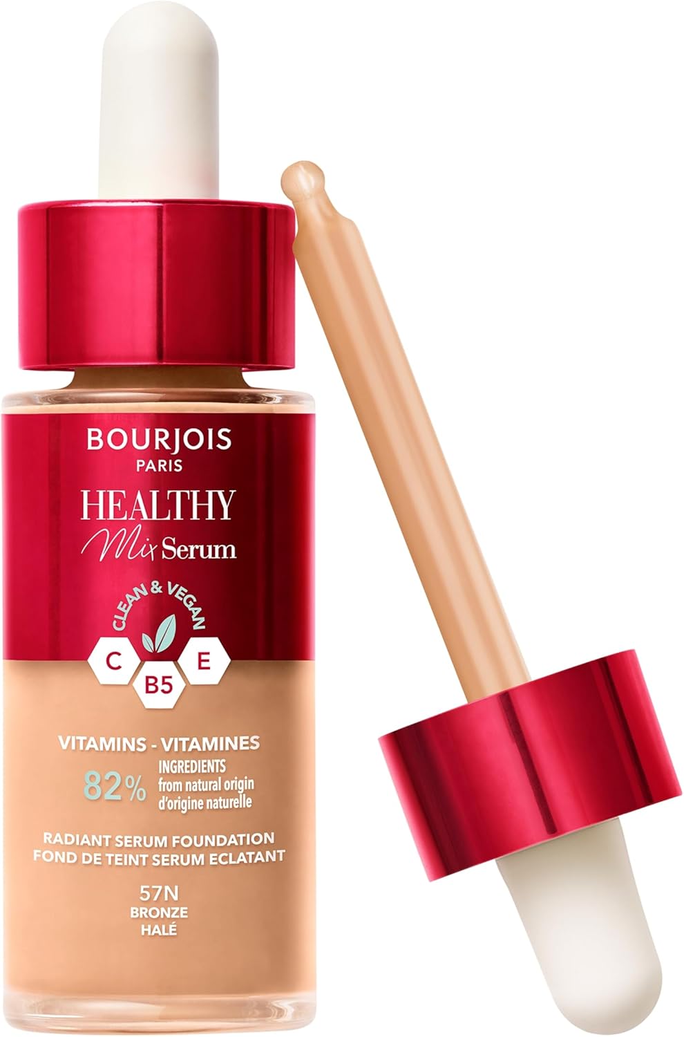 Bourjois healthy mix serum gel foundation make up, 30 ml 57N Bronze Halé