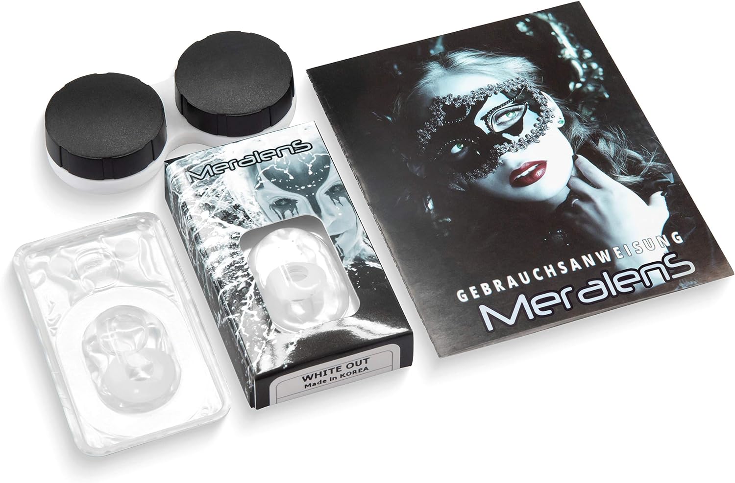 Meralens - sada šošoviek - White Out 0.00