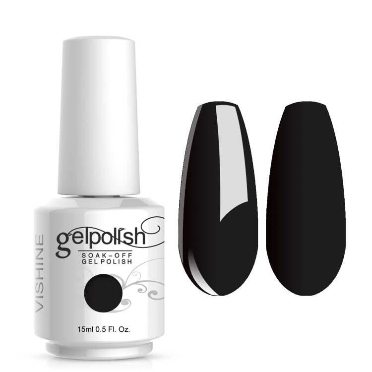 Vishine - UV Gel Polish - Black (687), 8 ml