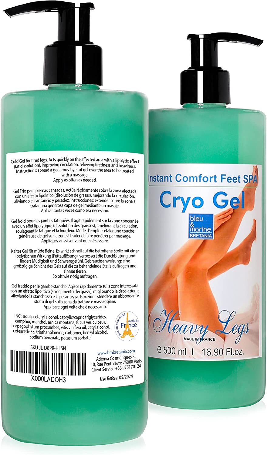 Ademia Cosmétiques Cryo gel Heavy legs
