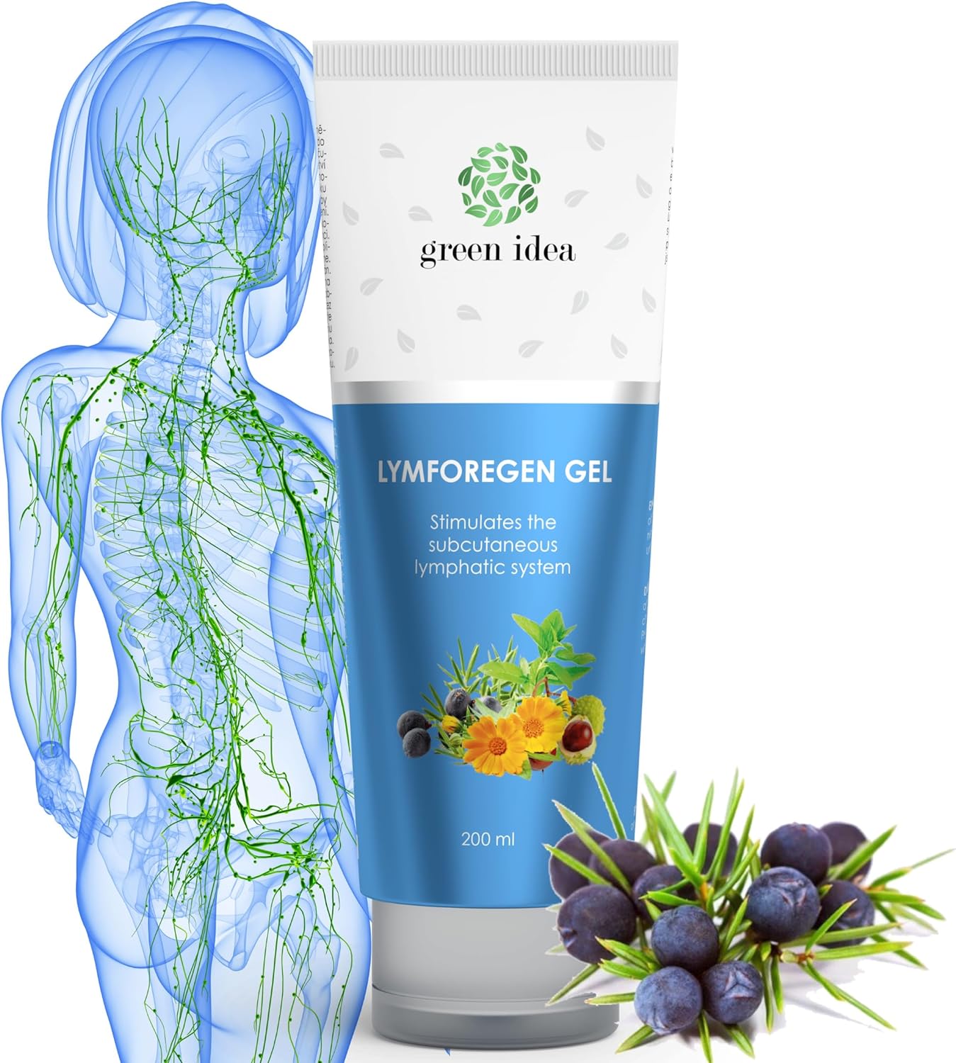 Green idea Lymforegen masážny gél v tube, 200 ml