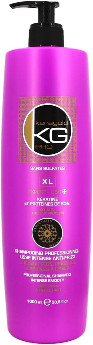 Keragold XL vyhladzujúci šampón proti krepovateniu vlasov, 1000 ml