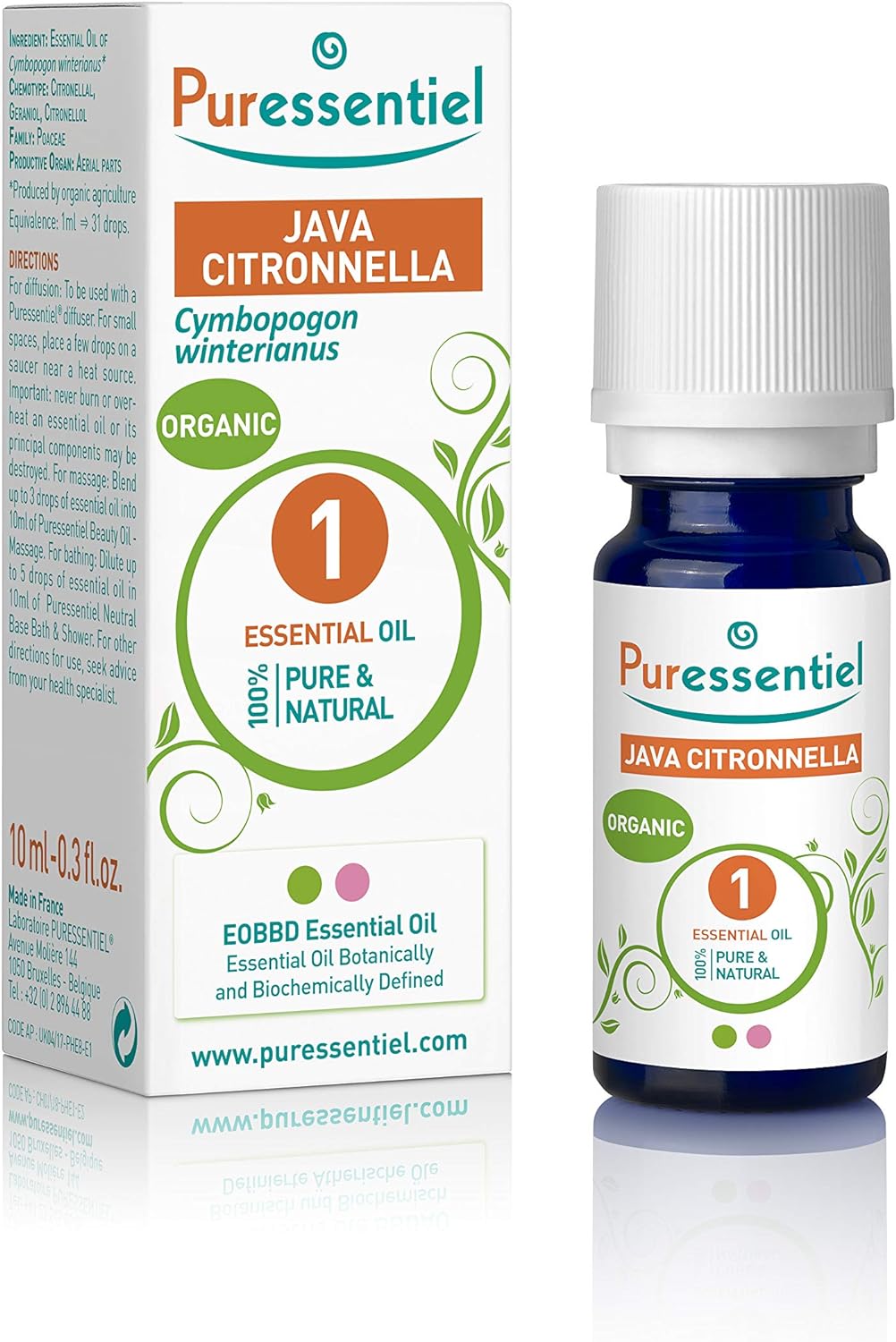 Puressentiel - esenciálny olej pred difuzéry, Java Citronella 10ml