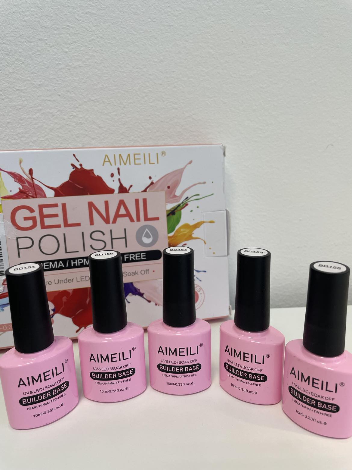 AIMEILI Sada 5 gélových lakov na nechty, 5 x 10 ml