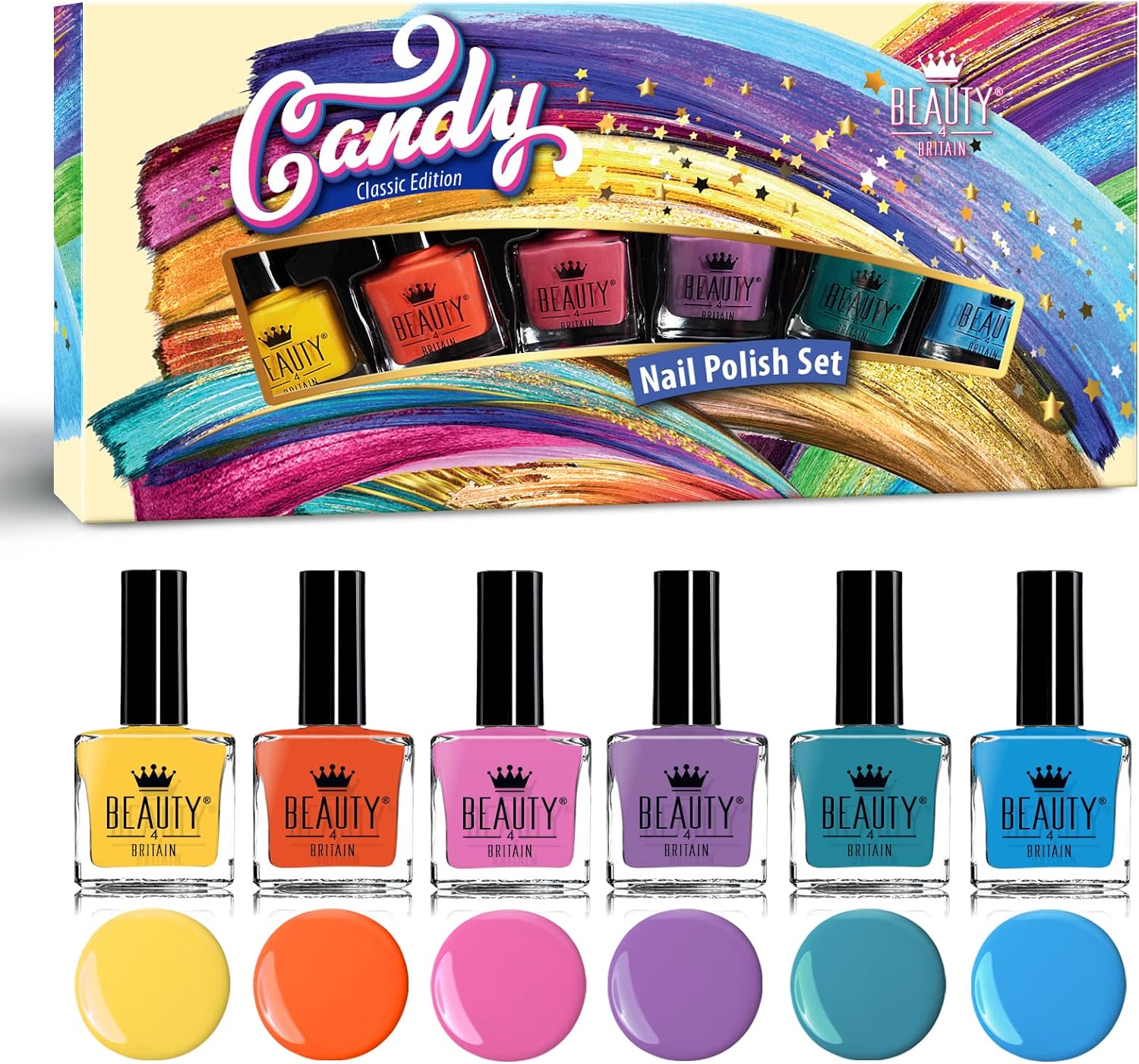 Beauty4Britain - Sada Lakov Na Nechty 6ks