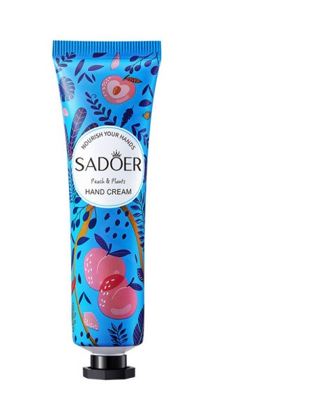 SADOER - Hydratačný krém na ruky broskyňa a rastliny, 30g