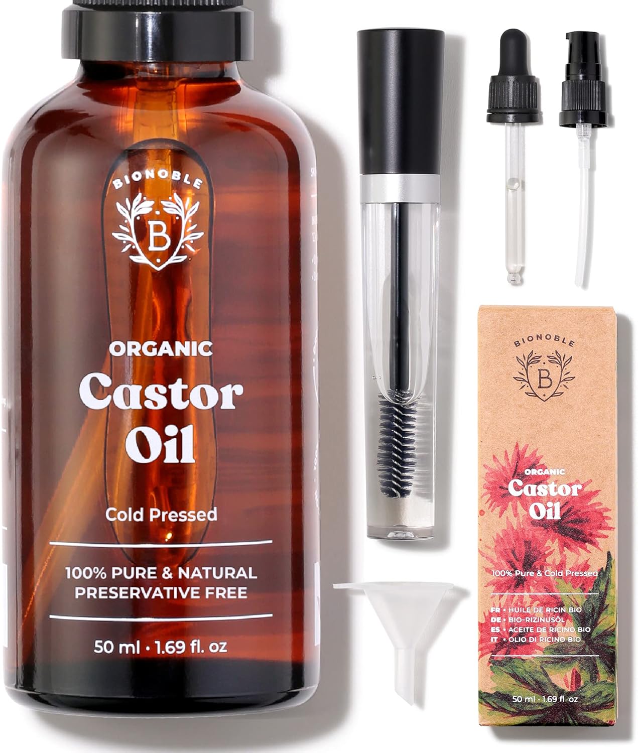 Bionoble organický ricínový olej 100%, 50 ml, (poškodená krabička)
