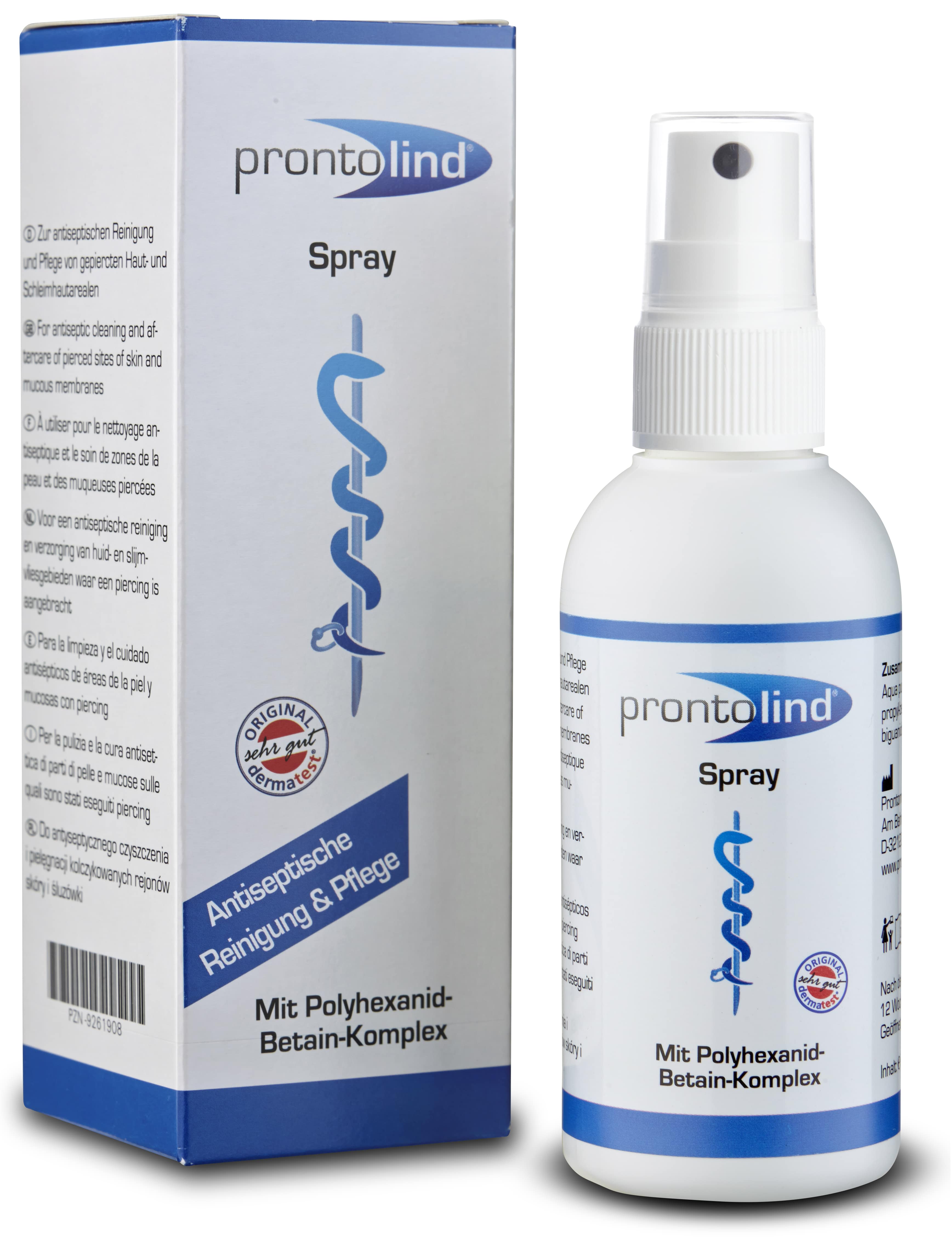 Prontolind sprej na piercing všetkých druhov, 75ml Exp.: 2026+