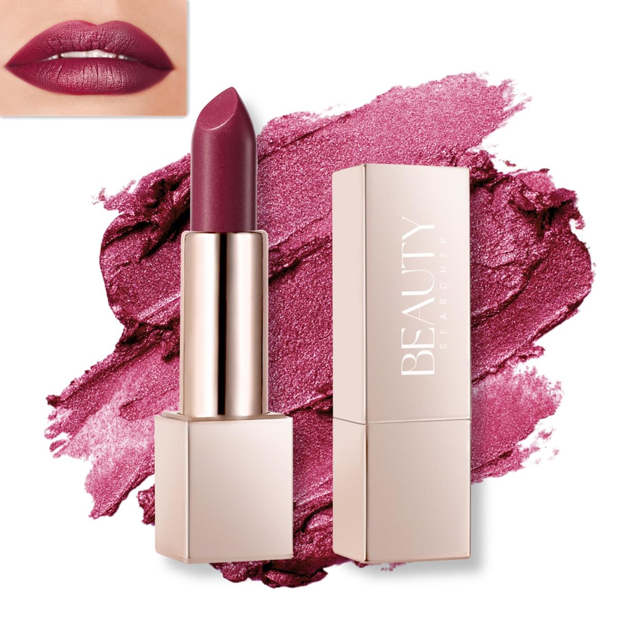 Beauty Searcher rúž s kovovým leskom, 4.3 g
