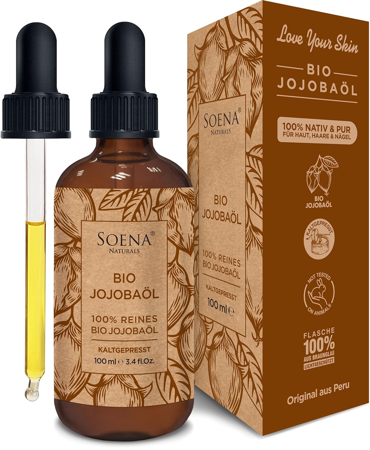 Soena Naturals 100% organický jojobový olej, 100 ml