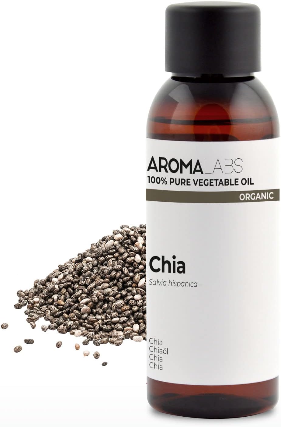 Aromalabs 100% organický chia olej lisovaný za studena, 50 ml