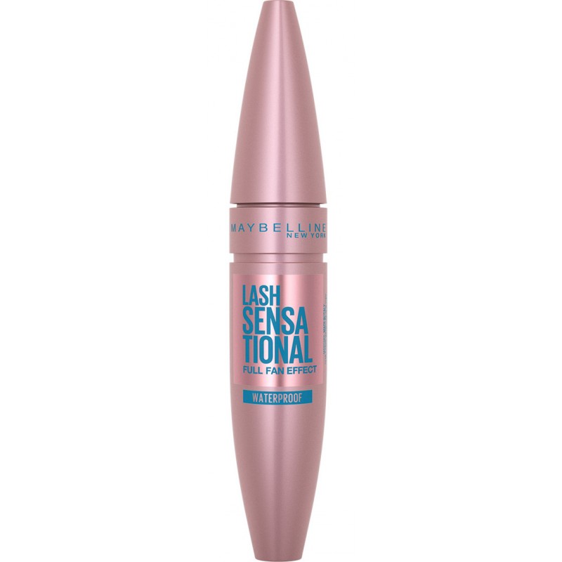 maybelline lash Sensational, vodeodolná riasenka pre predĺženie, natočenie a objem, black. 9,4ml