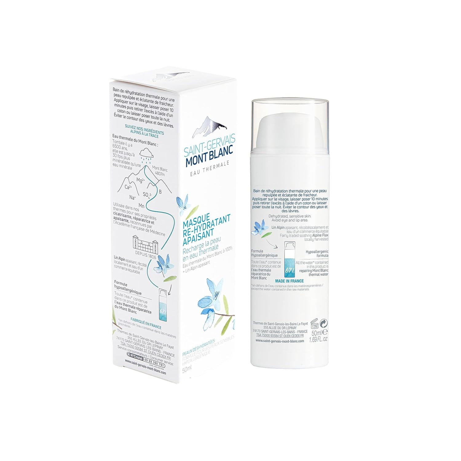 Saint-Gervais Mont Blanc upokojujúca rehydratačná maska , 50ml