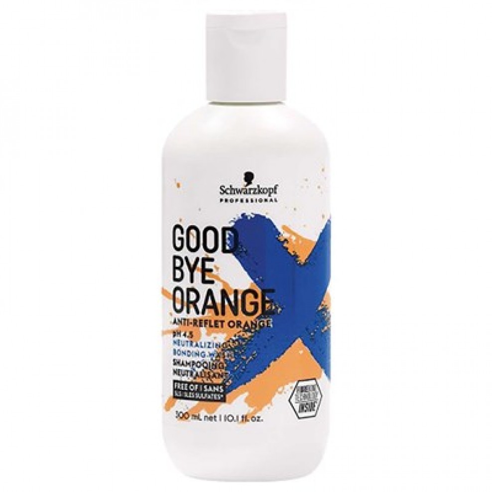 Schwarzkopf goodbye orange, tónovací šampón neutralizujúci mosadzné podtón 300ml