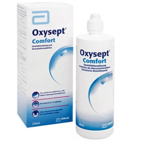 Oxysept Comfort s indikátorom vitamínu B12: Dezinfekčný a neutralizačný prostriedok pre kontaktné šošovky, 300 ml